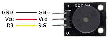 Buzzer: Esquema de montaje