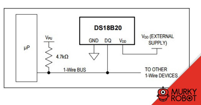 DS18B20: Alimentación usando una fuente externa