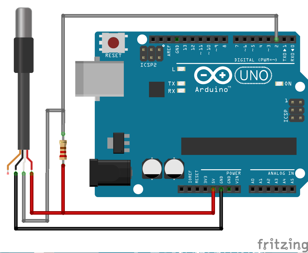 DS18b20: Un solo sensor conectado al Arduino